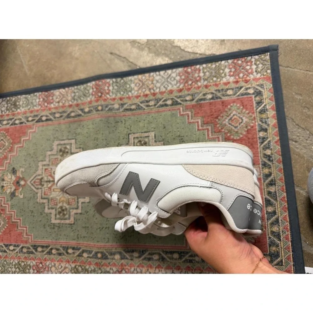 New Balance CT300GW3 White Grey Leather Mesh Court Sneakers Mens 9 Womens 10.5